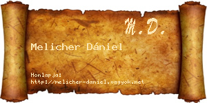 Melicher Dániel névjegykártya